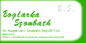 boglarka szombath business card
